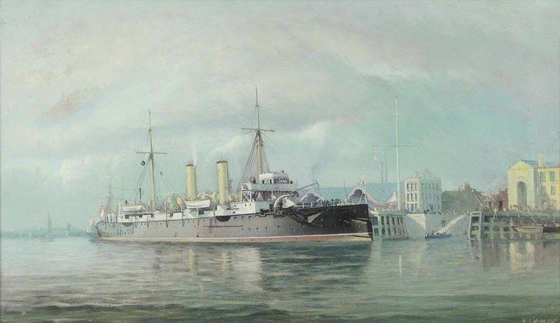Henry J. Morgan HMS 'Fox' oil painting picture